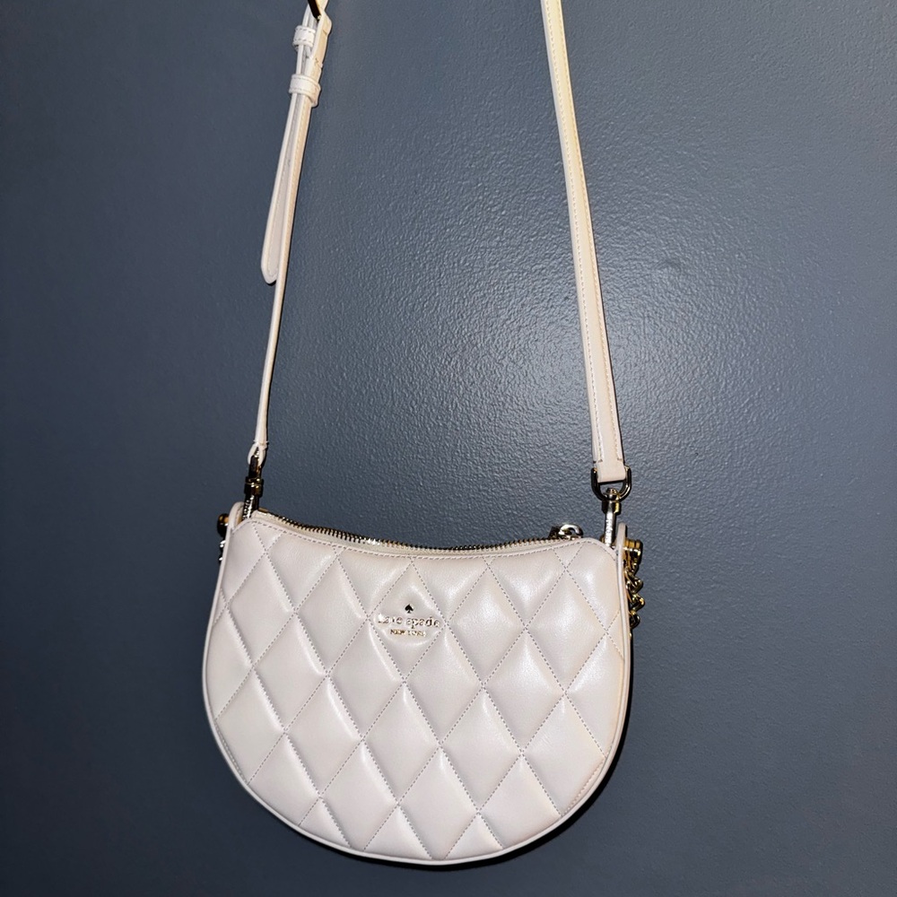 Kate Spade Cream Quilted Shoulder Bag